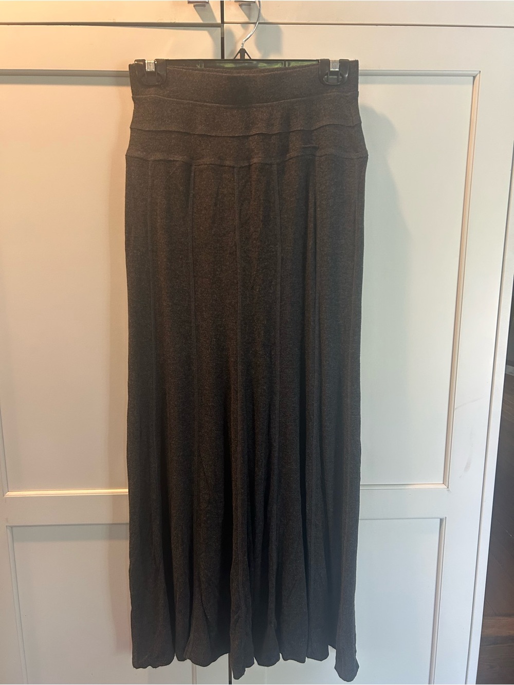 Anthropologie x Bordeaux Charcaol Jersey Maxi Skirt